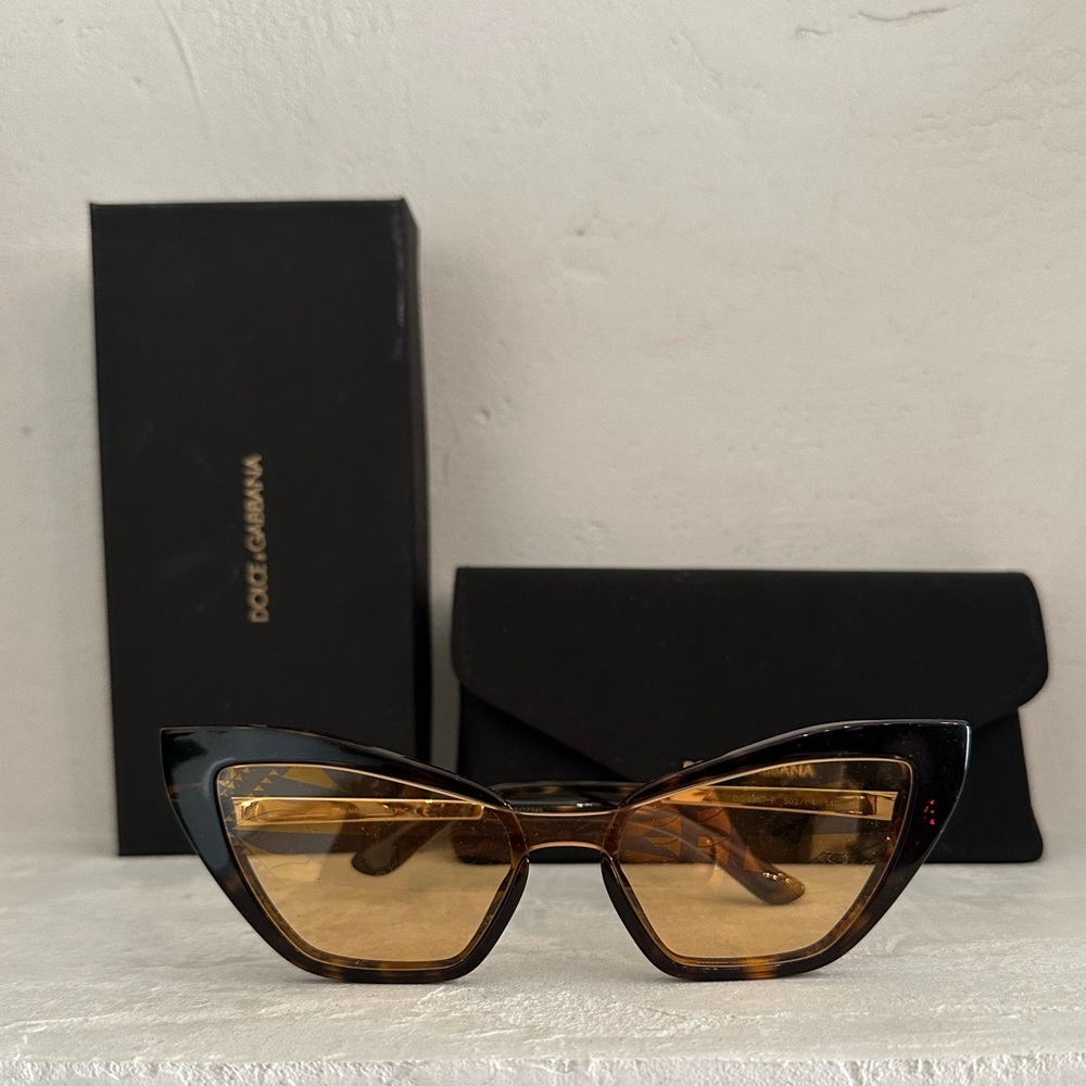 Dolce and Gabbana holographic cat eye sunglasses